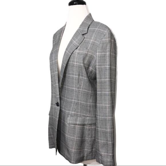 ATM Glen Plaid Single Button Structured Blazer 10 NWOT - Picture 6 of 12